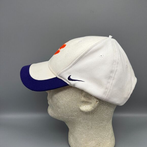 Clemson University Cap Men One Size Nike Team White Blue Sportswear Hat College - Picture 2 of 6